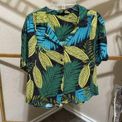 Semi Cropped Hawaiian Shirt