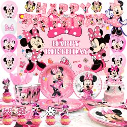 113pcs Minnie Mouse Birthday Decorations (New,Unopened)