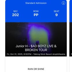 Junior H Tickets Phoenix Arizona 2 Tickets ( Seats Together) For 640!!