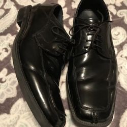 BACCO BUCCI Studio Dress Shoes Size 10.5 W Mens Black Genuine Leather Slater