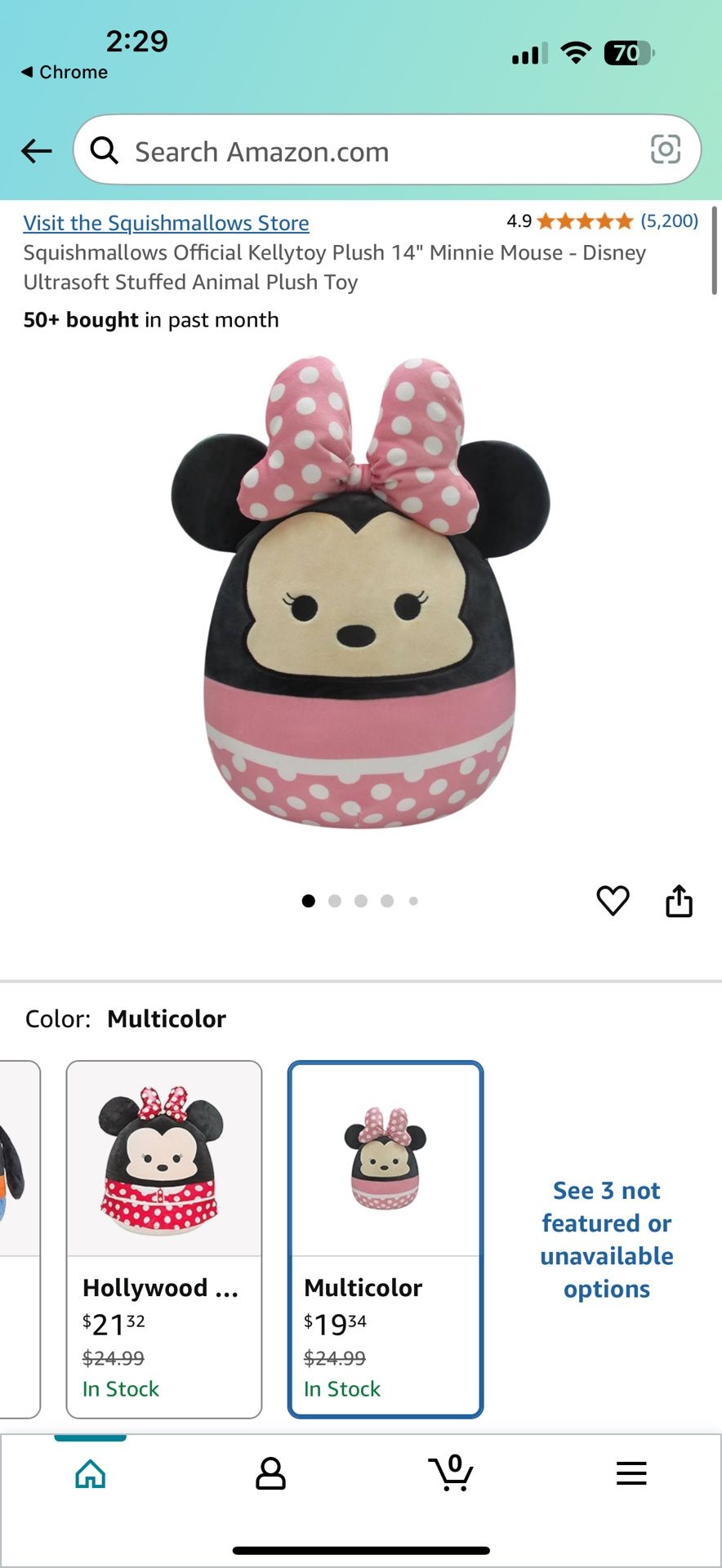 SQUISHMALLOW KellyToy - Disney Minnie Mouse Jumbo FREE 