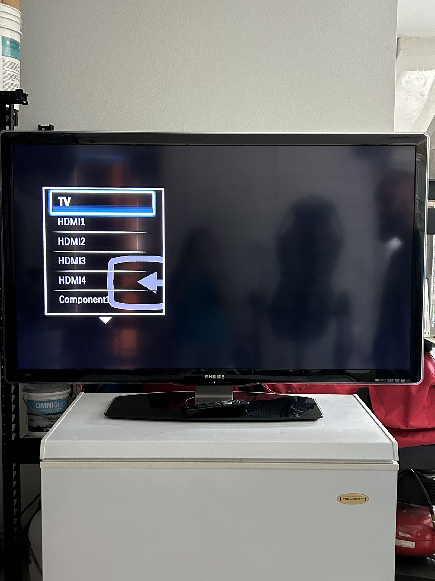 Phillips 55” Flat Screen TV on Swivel Stand 