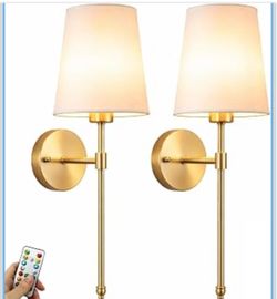 YHCDLAMP Battery Operated Wall Sconces Set of 2,