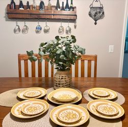 Vintage 5 Place Main Dish with Appetizer Dish Setting Royal China AND Spaghetti/Soup Bowl & Platter