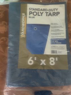 Heavy Duty Blue Poly Tarp 6 ft x 8 ft 🛠️💙