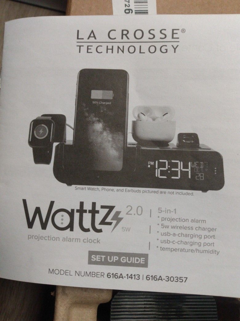 New Clock Radio, Phone Charger, Ear Bud Charger