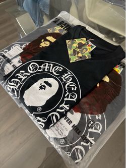 🔥Bathing Ape Bape X Chrome Hearts T-Shirt Black🔥
