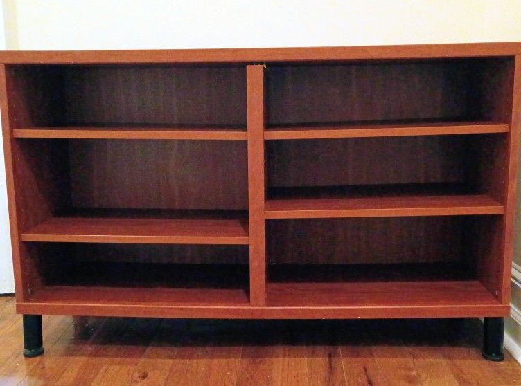 Preowned IKEA Bestå TV Stand / Storage Unit with Legs - Medium Brown MCM Minimalist Style