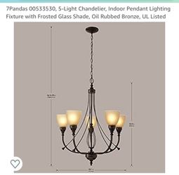 5 -Light Chandelier- Oil Rubbed Bronze