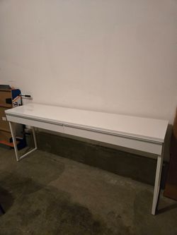 White Ikea Console Table for Two
