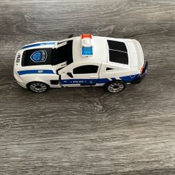 Transformable toy police car