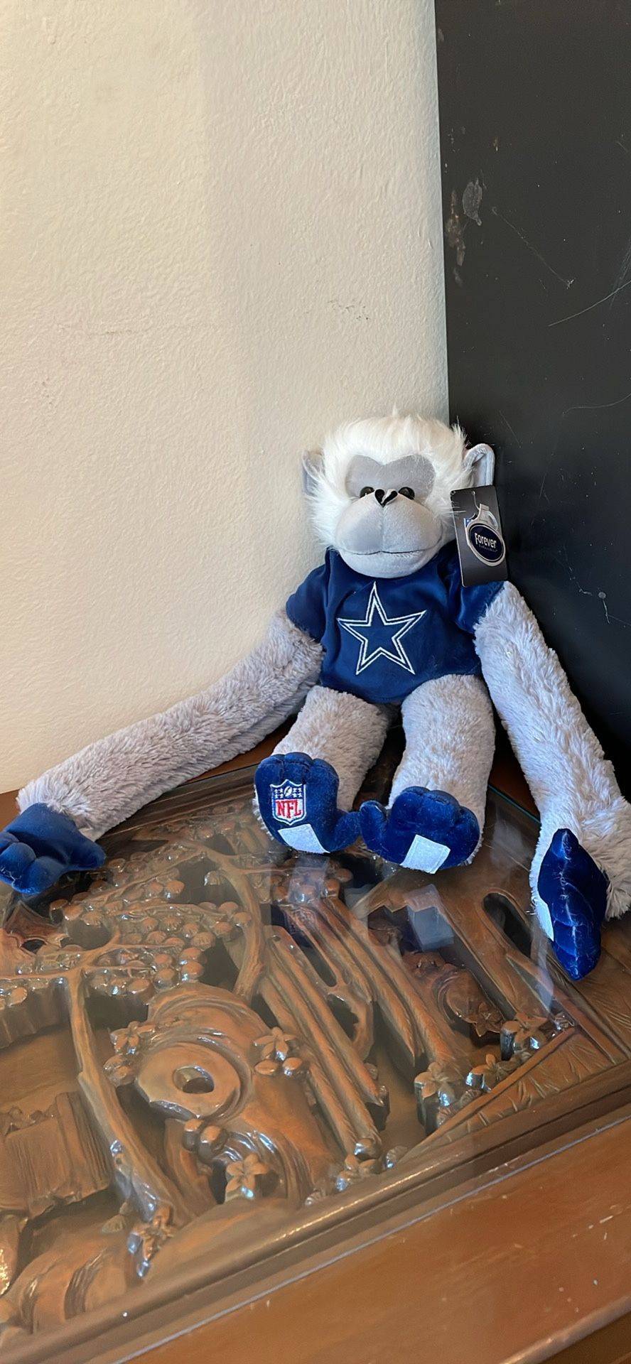 Vintage Dallas Cowboy Plushie Monkey NFL Valentines Day Gift