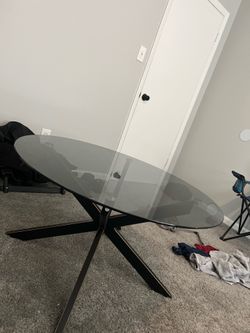 Glass coffee table