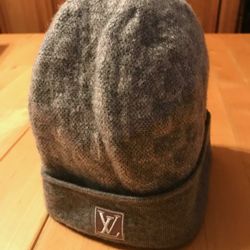 Louis Vuitton Black/Grey Wool Petit Damier Beanie Hat