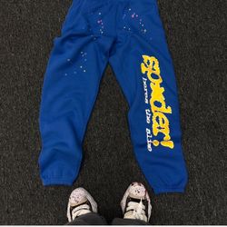 Blue Sp5der joggers
