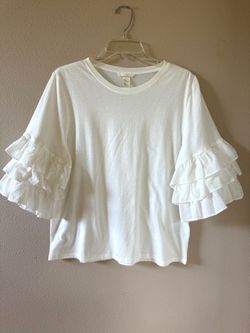 white cotton blouse size M new never worn