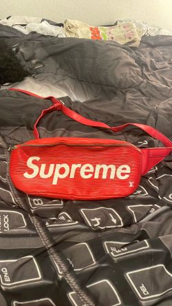 Authentic Louis Vuitton x Supreme Red Epi Bum Bag