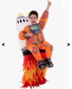 Spooktacular Creations Unisex Kids Inflatable Halloween Costume Jet Pack with Rocket
