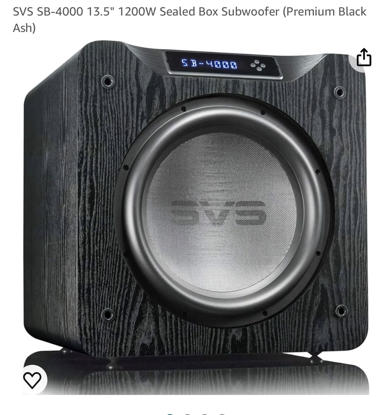 SVS SB-4000 13.5" 1200W Sealed  (Premium Black Ash)