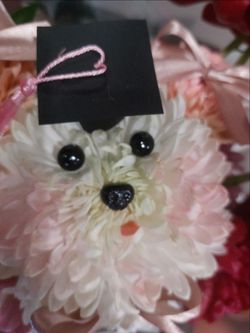 Graduation fresh flower arrangements Puppy