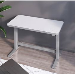 47” adjustable PC Steel and mirror top desk