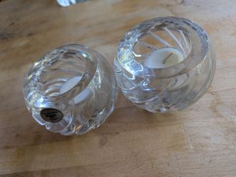 Pair of tea light candle holders