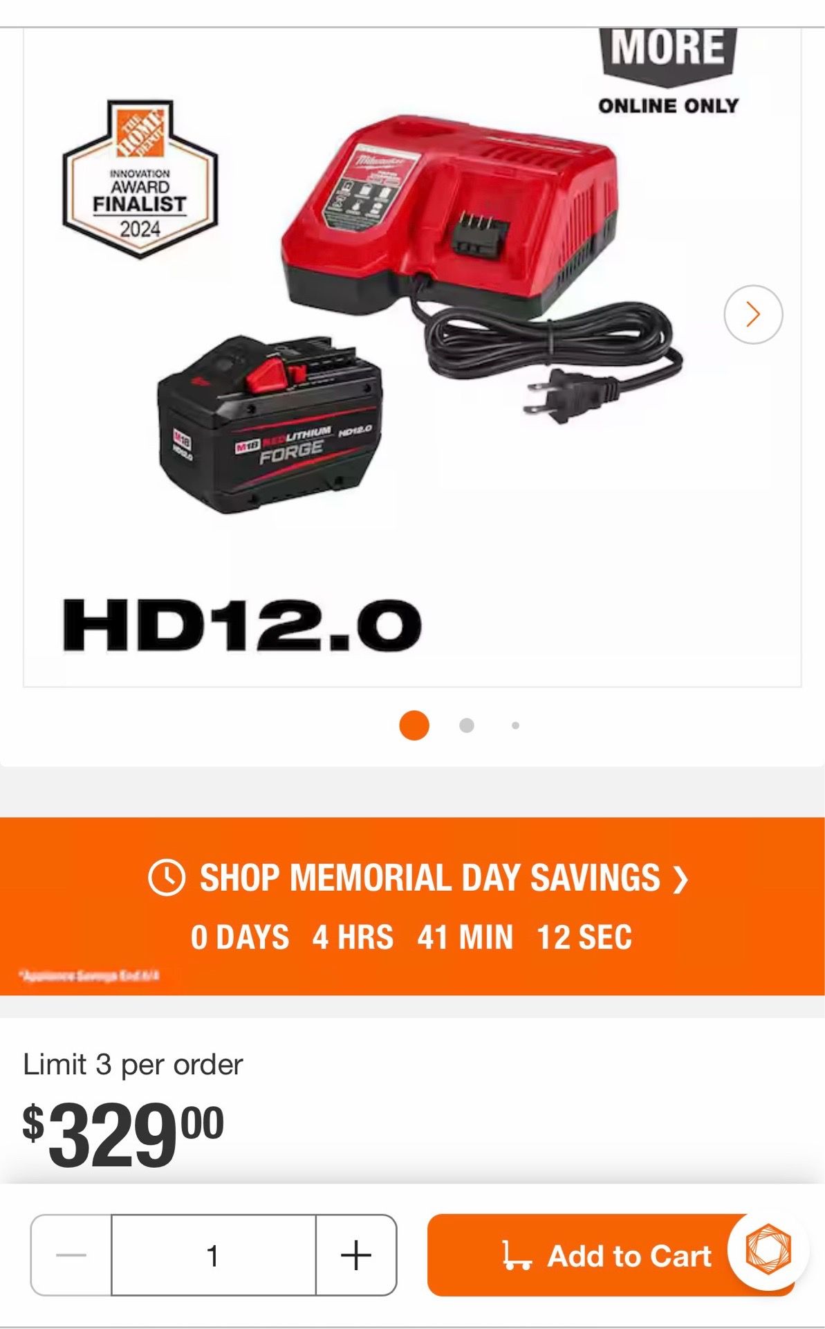 M18 18-Volt Lithium-Ion REDLITHIUM FORGE Starter Kit with 12.0Ah Battery and Rapid Charger