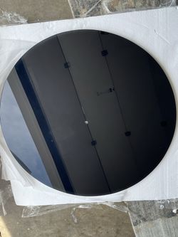 Round Black Glass Table Top