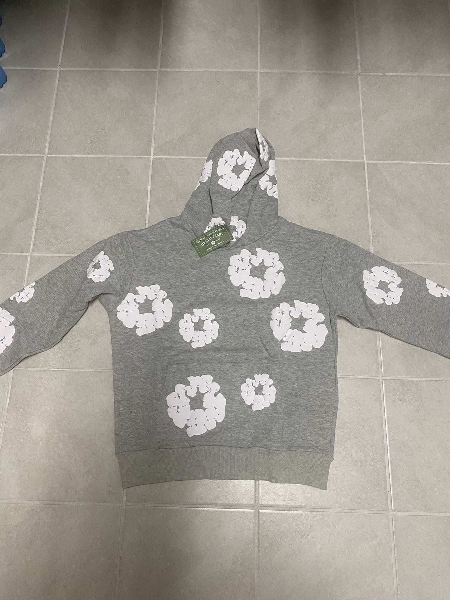 Medium Grey Denim Tears Hoodie