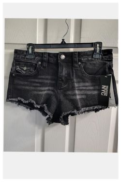 Madden NYC 'Micro Shorts' Distressed Black Denim - Junior Size 2  *NWT*