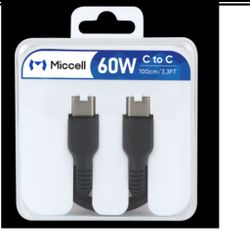 100 Pcs Wholesale Pack Of Miccell Type C To Type C Data Cable