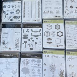 Box Of 21 Stamp Sets By Stampin Up Some New Used