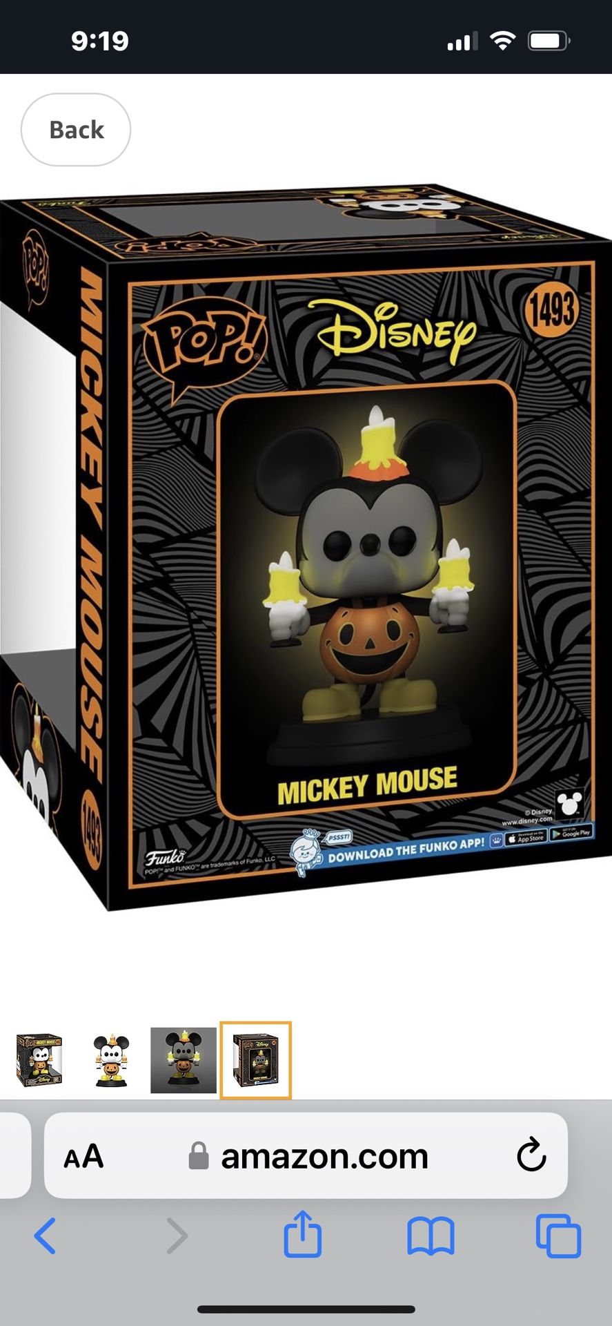 Disney Mickey Mouse Light Up Pumpkin 🎃 Funko (Price Is Firm)