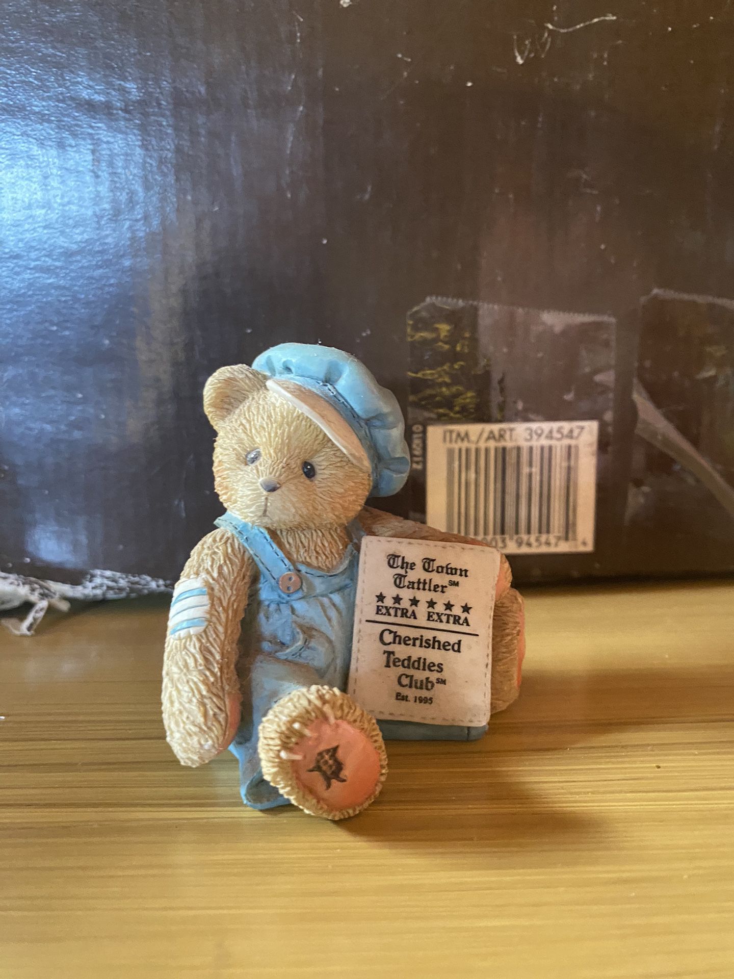 Cherished Teddies Cub E. Bear Charter Club Member Figurine 1995 CT001 Vintage