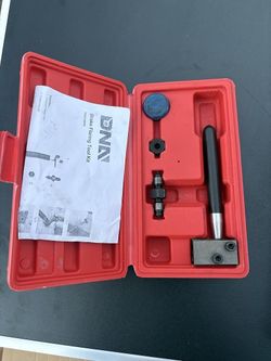3/16 in SAE Brake Line Double Flaring Tool, Handheld 45 Degree Universal Brake Pipe Double Flaring Tool Kit, w/Removable Handle, Red