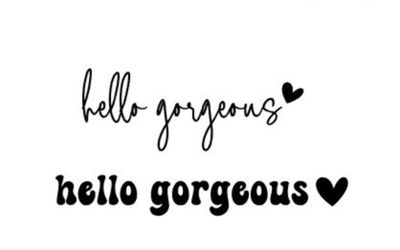 Hello Gorgeous Design decal sticker
