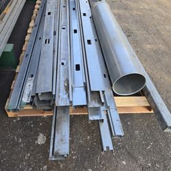 Pallet Of Galvanized Steel Channel,  various Lengths, Sizes & Thicknesses,  around 200lbs 