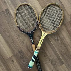 Vintage tennis rackets