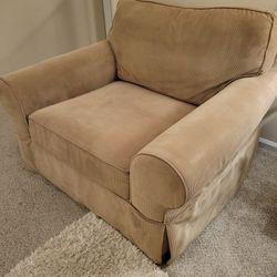 Tan Couch & Chair $150