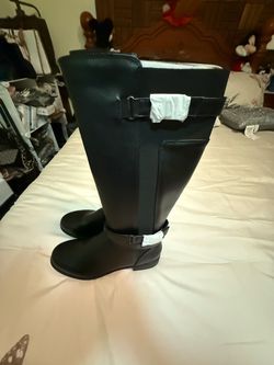 Black Knee-High Riding Boots