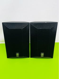 SET OF 2 Yamaha NS-AP6500S Bookshelf Speaker ONLY Black Tested Working