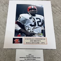 Jim Brown Cleveland Browns Autographed 5x7 Photo With COA
