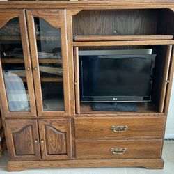 Oak Glass Entertainment Center