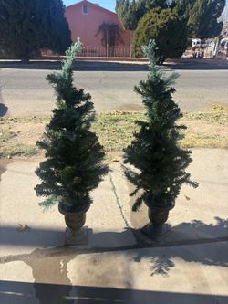 4ft Pre-Lit Porch Artificial Trees