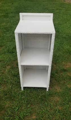 White storage shelving