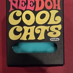 NeeDoh, COOL CATS, Teal, Rare, Brand New, Factory Sealed, In Hand