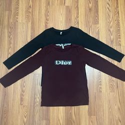 “Dior” printed long sleeve shirt size xs/s, or junior