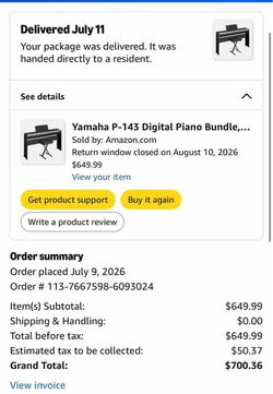 Yamaha P-143 88The whole set of key digital piano is for sale🎹