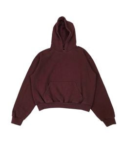 SKIMS Hoodie Womens Large L Burgundy Sweatshirt Pullover Kim K Baggy Oversized