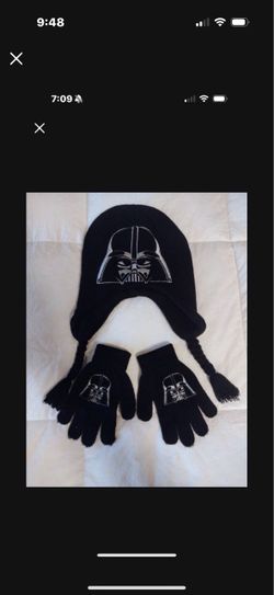 Kids Star Wars/ Darth Vader Hat And Gloves